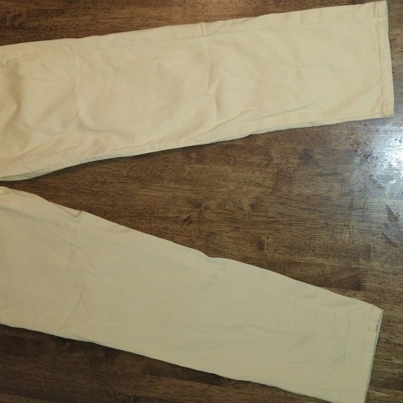 J Jill - Slim Boyfriend Straight Leg Jeans - Pale/ Butter Yellow - 12 - Picture 3 of 8